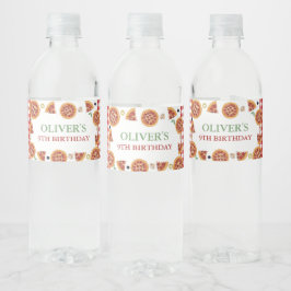 Etiqueta Para Botella De Agua Fiesta De Pizza, Trozo De Diversión