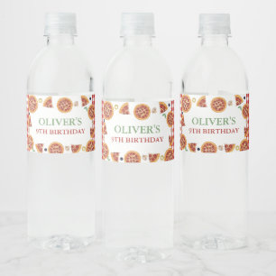 Etiqueta Para Botella De Agua Fiesta De Pizza, Trozo De Diversión