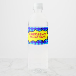 Etiqueta Para Botella De Agua fiesta de superhéroes HIDRATACIÓN DE EMERGENCIA