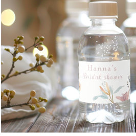 Etiqueta Para Botella De Agua fiesta de té Ducha de novia