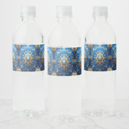 Etiqueta Para Botella De Agua Fiesta Decorativa Azul