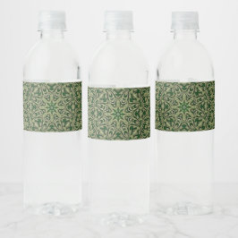 Etiqueta Para Botella De Agua Fiesta decorativa de oro verde