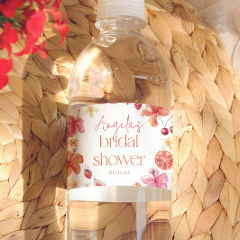 Etiqueta Para Botella De Agua Fiesta Nupcial de Verano Main Squeeze Citrus