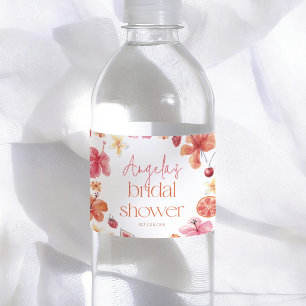 Etiqueta Para Botella De Agua Fiesta Nupcial de Verano Main Squeeze Citrus