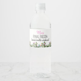 Etiqueta Para Botella De Agua Final Fiesta Personalized Water Bottle Label
