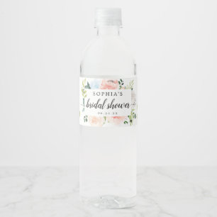 Etiqueta Para Botella De Agua Fleur Jolie Bridal Ducha Botellas de Agua