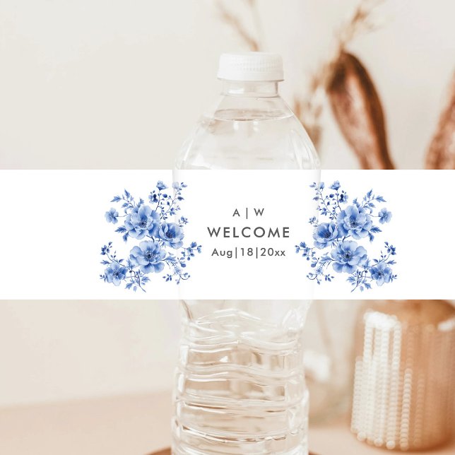 Etiqueta Para Botella De Agua Floral chinoyana (Subido por el creador)