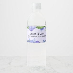 Etiqueta Para Botella De Agua Floral de lavanda