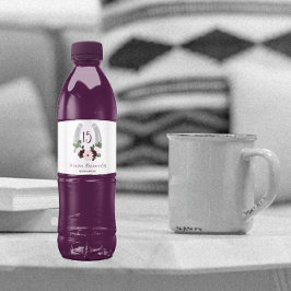 Etiqueta Para Botella De Agua Floral Western Horseshoe Quinceanera