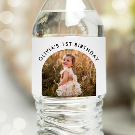 Etiqueta Para Botella De Agua Foto clásica de Personalizado simple