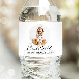 Etiqueta Para Botella De Agua Foto clásica de Personalizado simple