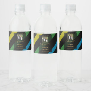 Etiqueta Para Botella De Agua Foto de boda de hombres gays elegante arcoíris