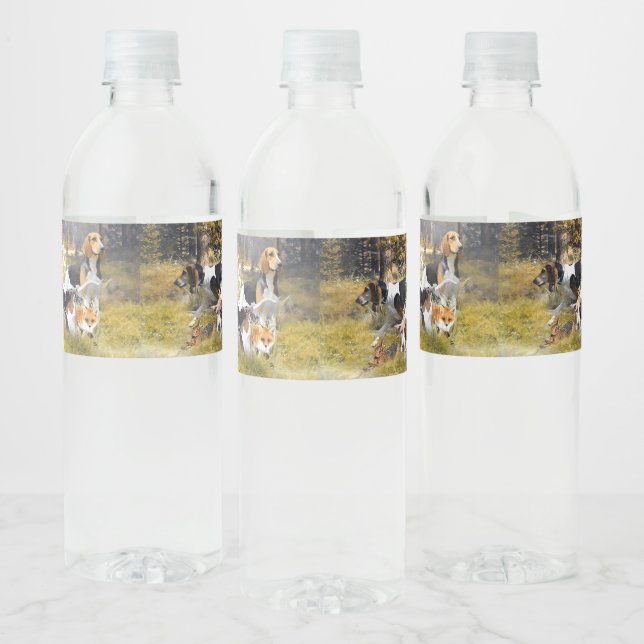 Etiqueta Para Botella De Agua Foxhound (Botellas)