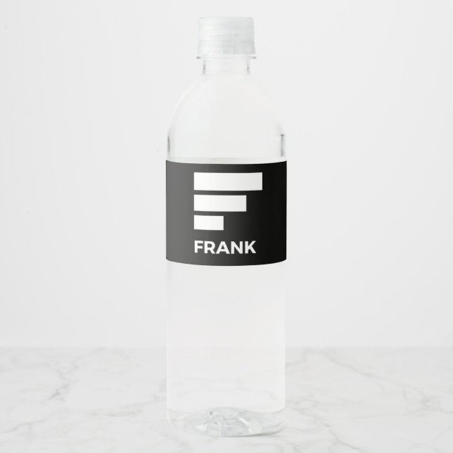 ETIQUETA PARA BOTELLA DE AGUA FRANK (Anverso)