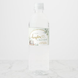 Etiqueta Para Botella De Agua Frasco de agua de Greenery Sage Storybook Baby Sho