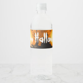 Etiqueta Para Botella De Agua Frasco de Halloween