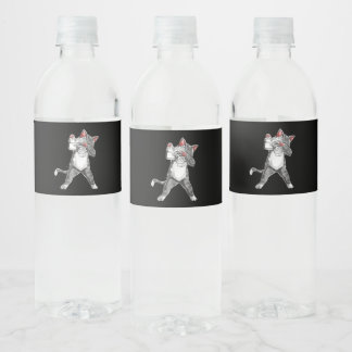 Etiqueta Para Botella De Agua Funny Cat With A Camera Photography