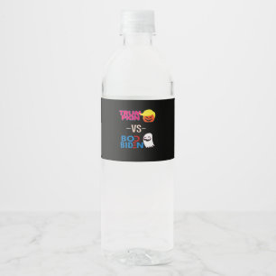 Etiqueta Para Botella De Agua Funny Trumpkin contra Boo Biden Clase de Diseño Ha