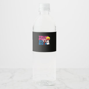 Etiqueta Para Botella De Agua Funny Trumpkin contra Boo Biden Clase de Diseño Ha