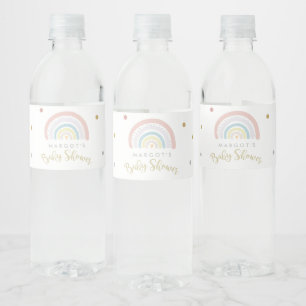 Etiqueta Para Botella De Agua Género neutral de Rainbow Baby Shower