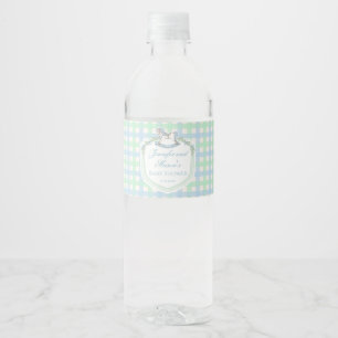 Etiqueta Para Botella De Agua Gigante verde azul cabalgando caballo bebé ducha d