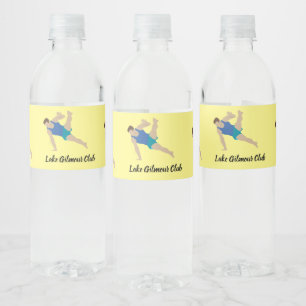 Etiqueta Para Botella De Agua Gimnasta masculino