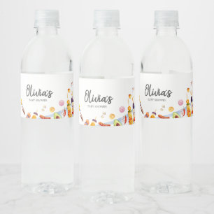 Etiqueta Para Botella De Agua Gingham Baby BBQ Baby Shower