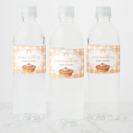 Etiqueta Para Botella De Agua Gingham Little Cutie Pie Baby Shower