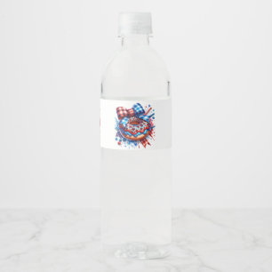Etiqueta Para Botella De Agua God Bless America