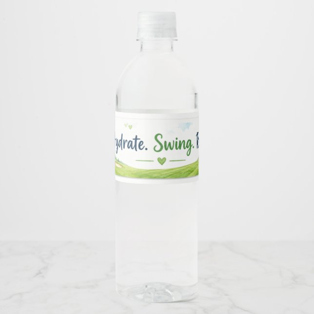 Etiqueta Para Botella De Agua Golf  (Anverso)
