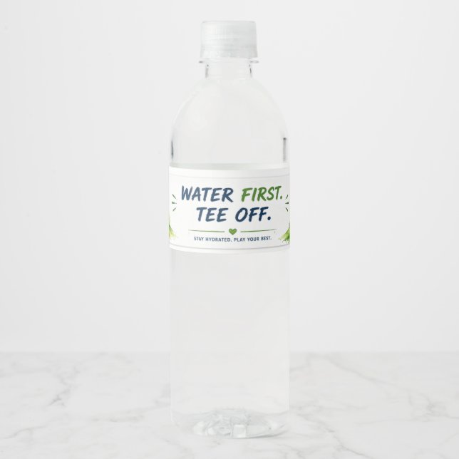 Etiqueta Para Botella De Agua Golf  (Anverso)