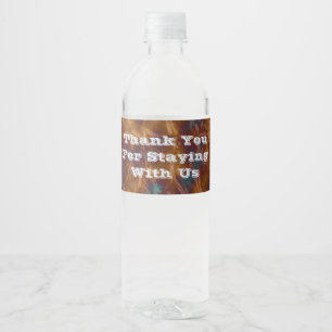 Etiqueta Para Botella De Agua Gracias por quedarse con el alquiler de la Casa Az