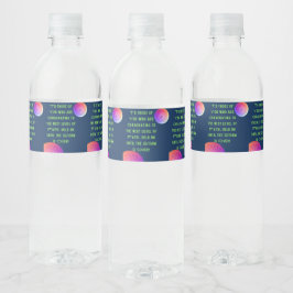 Etiqueta Para Botella De Agua Graduando la fe