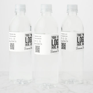 Etiqueta Para Botella De Agua Guay moderno con el logotipo empresarial de ustom 