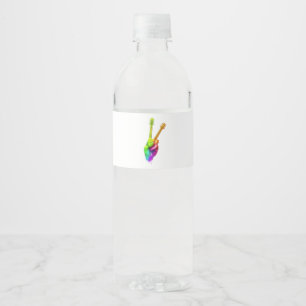 Etiqueta Para Botella De Agua Guitar Lover Say Hi Guitar Hands Gift