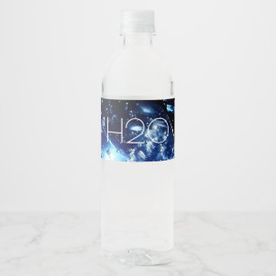 Etiqueta Para Botella De Agua h20 etiqueta del frasco de agua