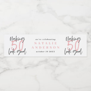 Etiqueta Para Botella De Agua Hacer que 50 parezca buena celebración de cumpleañ