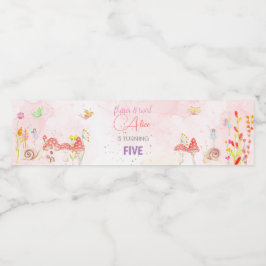 Etiqueta Para Botella De Agua Hadas de huerto acuarela cumpleaños