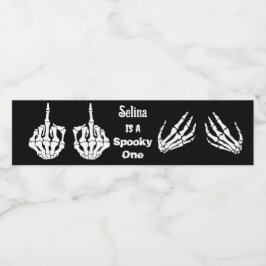 Etiqueta Para Botella De Agua Halloween Cumpleaños Fiesta Skeleton Halloween