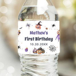 Etiqueta Para Botella De Agua Halloween Ghost Fiesta de cumpleaños 1
