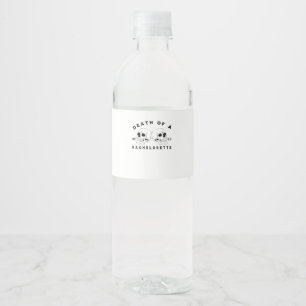 Etiqueta Para Botella De Agua Halloween hasta que la muerte nos separe Fiesta Mu