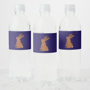 Etiqueta Para Botella De Agua Halloween Jackalope Trick o Tret Pattern