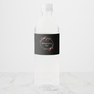 Etiqueta Para Botella De Agua Hasta que la muerte nos haga parte - Boda fantasma