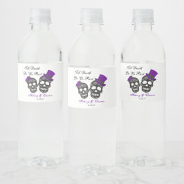 Etiqueta Para Botella De Agua Hasta que la muerte nos haga parte | Boda morado y