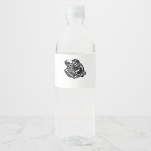 Etiqueta Para Botella De Agua Hasta que la Muerte Nos Separe - Arte de Pareja de