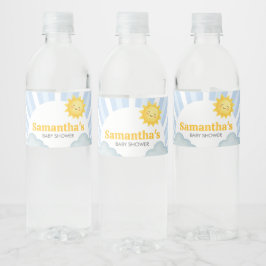 Etiqueta Para Botella De Agua Here Comes the Son Baby Shower