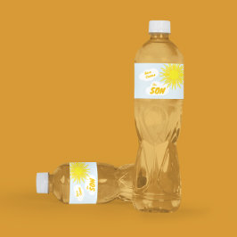 Etiqueta Para Botella De Agua Here Comes The Son Boy Baby Shower