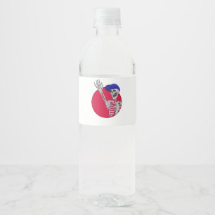Etiqueta Para Botella De Agua Hey Amigos Esqueleto Divertido y Genial