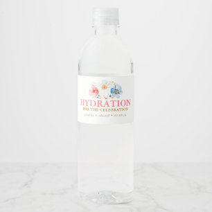 Etiqueta Para Botella De Agua Hidratación para la celebración - Flores salvajes