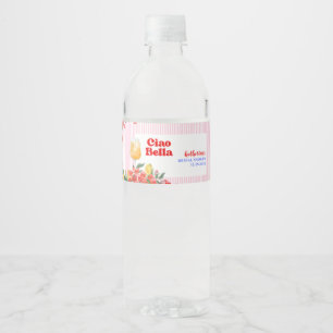 Etiqueta Para Botella De Agua Hola bella la dulce vida Ducha de Novia Italiana